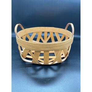 Henn Open Weave Basket with Handles 9.5”
